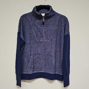 Vineyard Vines 1/4 Zip Pop-Over Sweatshirt, Deep Bay Blue, Sz M, NEW